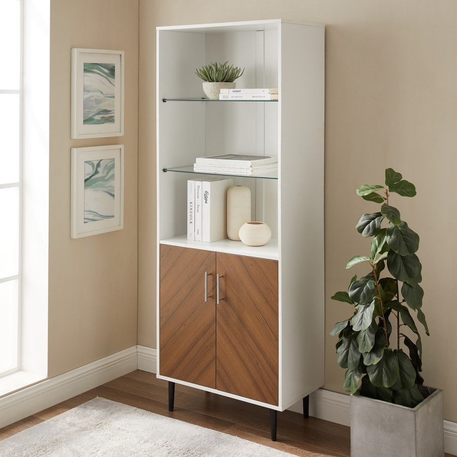 Chevron and White Display cabinet
