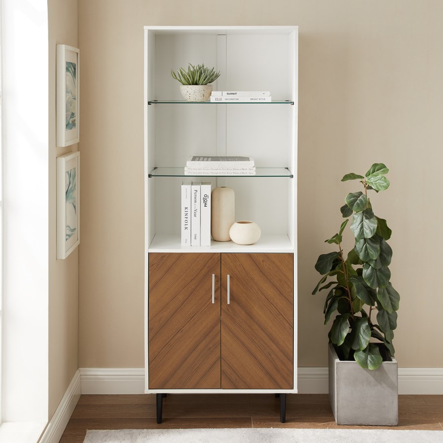 Chevron and White Display cabinet
