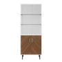Chevron and White Display cabinet