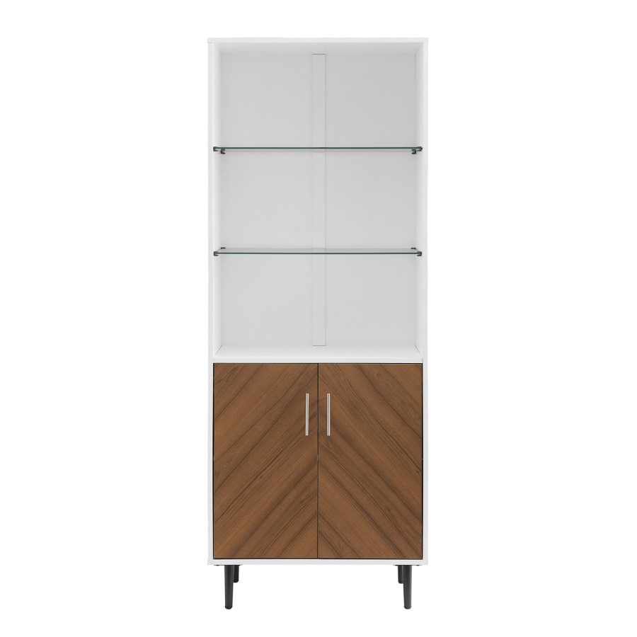 Chevron and White Display cabinet