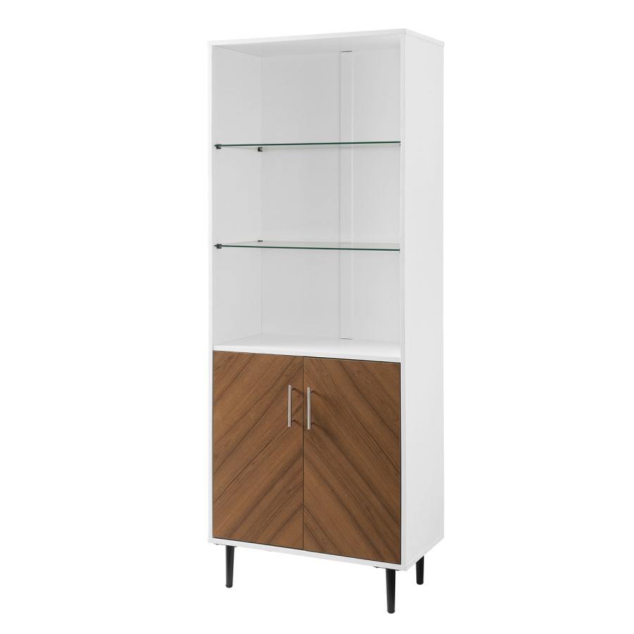 Chevron and White Display cabinet