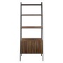 Industrial Wood Ladder Bookcase - Dark Walnut