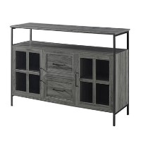 48" Industrial 3-Door Buffet - Slate Grey