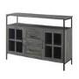 48" Industrial 3-Door Buffet - Slate Grey