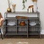 48" Industrial 3-Door Buffet - Slate Grey