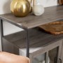 48" Industrial 3-Door Buffet - Slate Grey