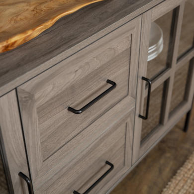 48" Industrial 3-Door Buffet - Slate Grey