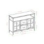 48" Industrial 3-Door Buffet - Slate Grey