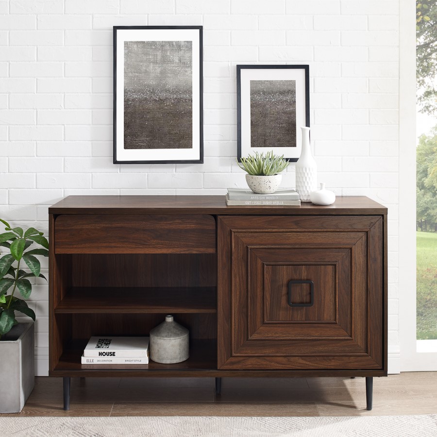 52" Sliding Door Sideboard - Dark Walnut