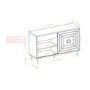 52" Sliding Door Sideboard - Dark Walnut