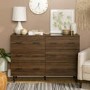 Modern Wood 6-Drawer Buffet - Dark Walnut