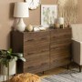 Modern Wood 6-Drawer Buffet - Dark Walnut