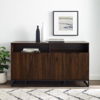 4 Door Sideboard - Dark Walnut