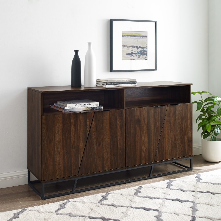 4 Door Sideboard - Dark Walnut