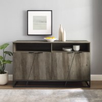 58" Angled Door Sideboard - Grey Wash