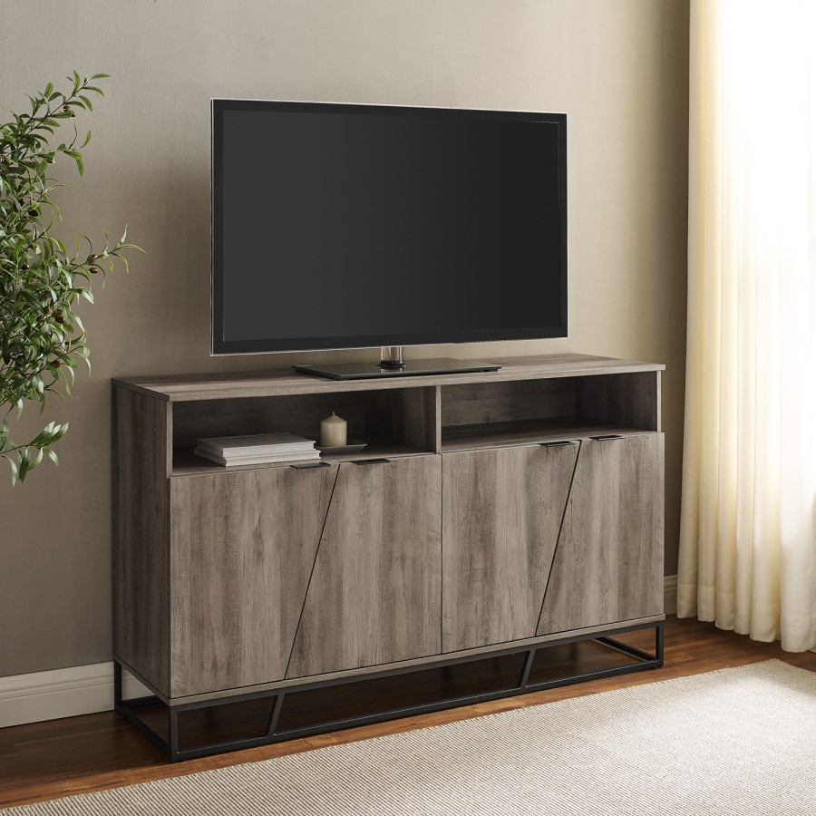 58" Angled Door Sideboard - Grey Wash