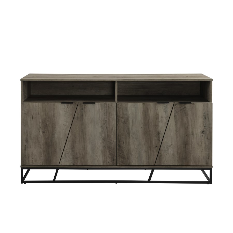 58" Angled Door Sideboard - Grey Wash