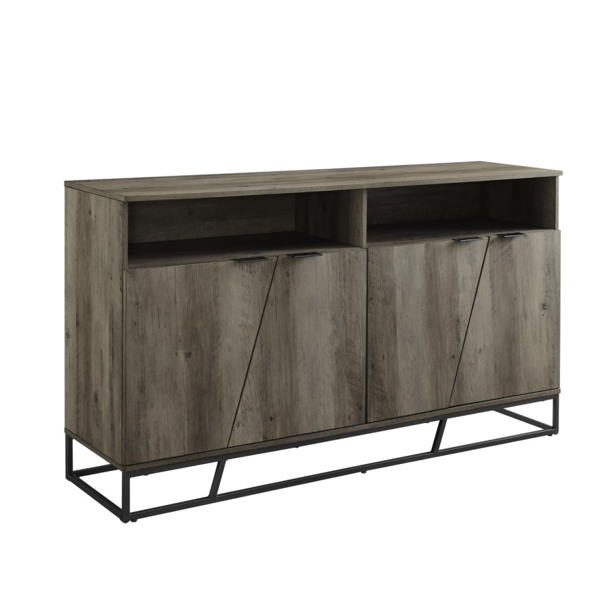 58" Angled Door Sideboard - Grey Wash