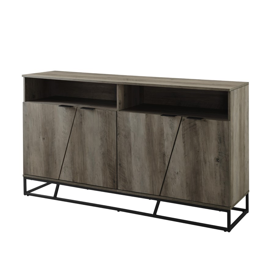 58" Angled Door Sideboard - Grey Wash