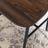 Slat Back Metal and Wood Dining Chair 2-Pack - Dark Walnut