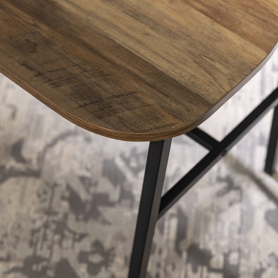 Slat Back Metal and Wood Dining Chair 2-Pack - Reclaimed Reclaimed Wood