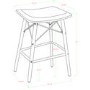 26" Mid Century Modern Faux Leather Solid Wood Metal Kitchen Counter Height Stool - Black