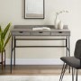 Grey Wooden Office Desk with 3 Slimline Drawers - Foster