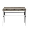 Grey Wooden Office Desk with 3 Slimline Drawers - Foster