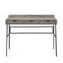 Grey Wooden Office Desk with 3 Slimline Drawers - Foster