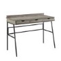 Grey Wooden Office Desk with 3 Slimline Drawers - Foster