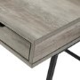 Grey Wooden Office Desk with 3 Slimline Drawers - Foster