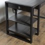 Charcoal Grey Wooden Office Desk with Slimline Drawer - Foster