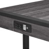Charcoal Grey Wooden Office Desk with Slimline Drawer - Foster