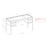 Foster 2 Drawer Glass Top Desk - Dark Walnut