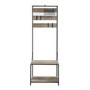 68" Slat Hall Tree with Adjustable Storage - Grey Wash