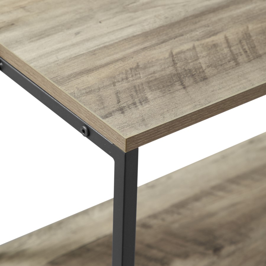 68" Slat Hall Tree with Adjustable Storage - Grey Wash