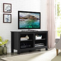 44" Essentials Wood TV Stand - Black