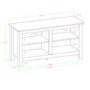 44" Essentials Wood TV Stand - Black