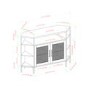 Industrial Mesh Door Corner TV Unit - Dark Walnut