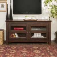 44" Wood TV Stand - Brown