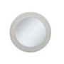 Kamala Washed Grey Wood Round Wall Mirror Small