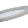 Kamala Washed Grey Wood Round Wall Mirror Small
