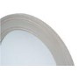 Kamala Washed Grey Wood Round Wall Mirror Small
