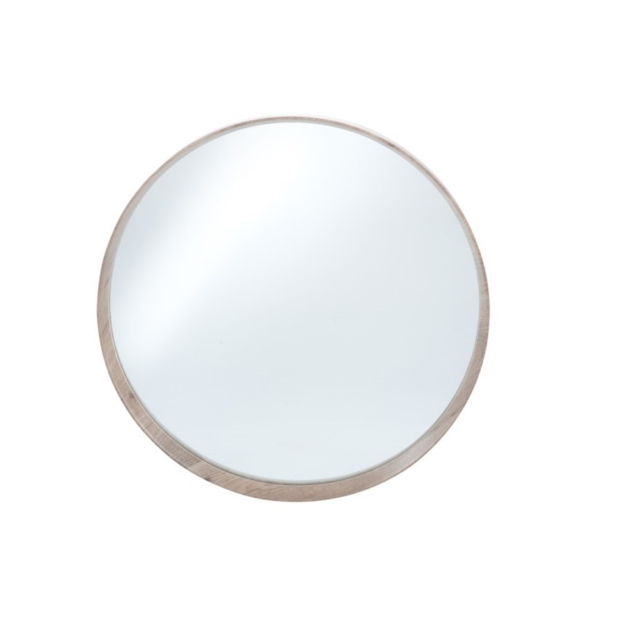 Reid Natural Wood Round Wall Mirror