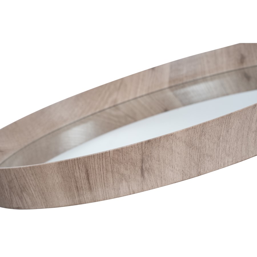 Reid Natural Wood Round Wall Mirror