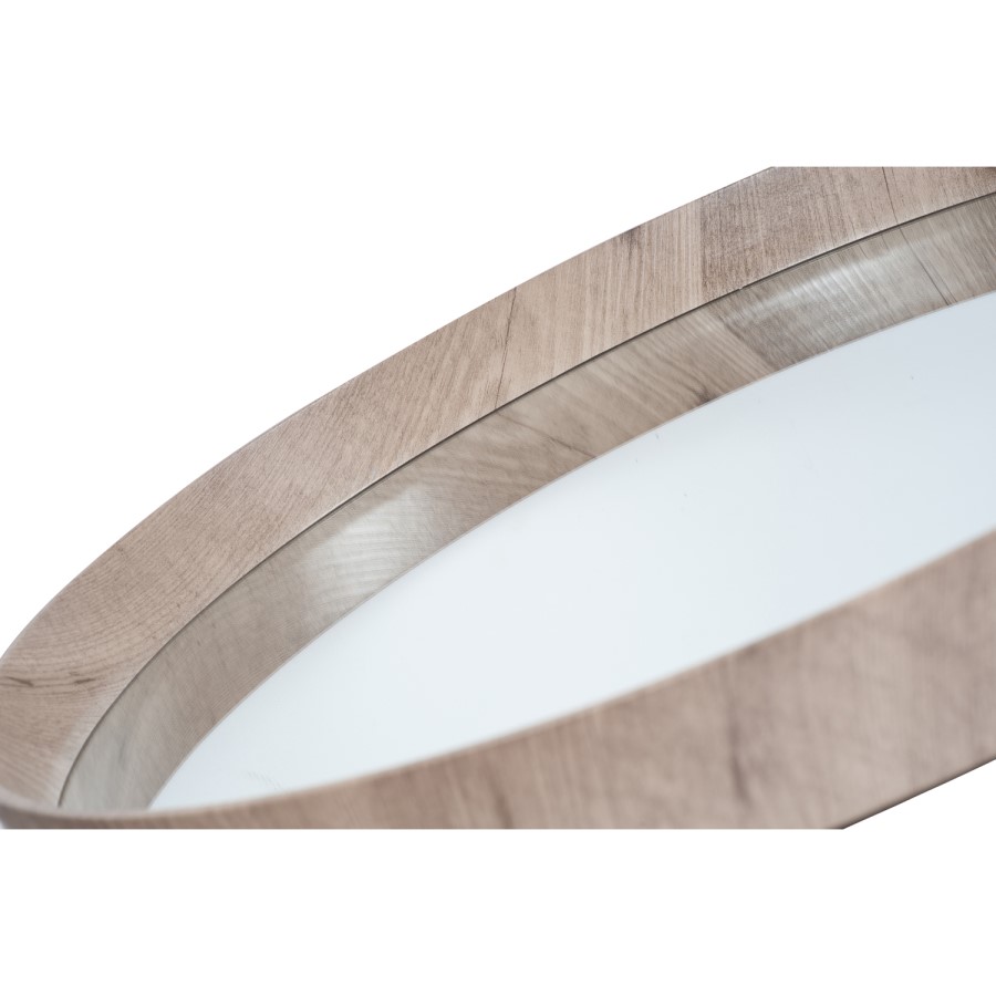 Reid Natural Wood Round Wall Mirror