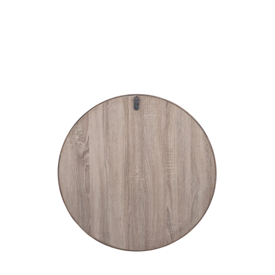 Reid Natural Wood Round Wall Mirror
