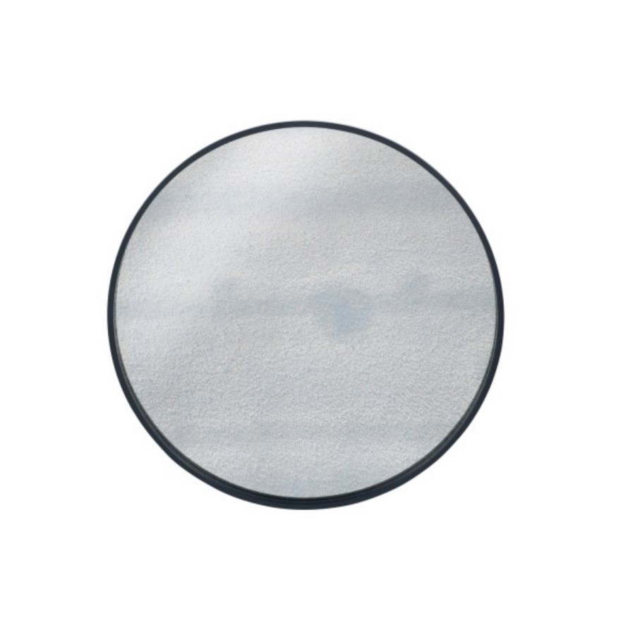 GRADE A1 - Reid Matt Black Wood Round Mirror With Foxed Glass