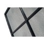 Cody Matt Black Metal 6 Pane Mirror with Foxed Glass