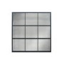 Cody Matt Black Metal 9 Pane Mirror with Foxed Glass